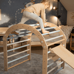 Kletterset MOON FLOW Blue 3 in 1 | Blau | 57 cm hoch | Rutsche wählbar - Kletterling – einfach Kind sein