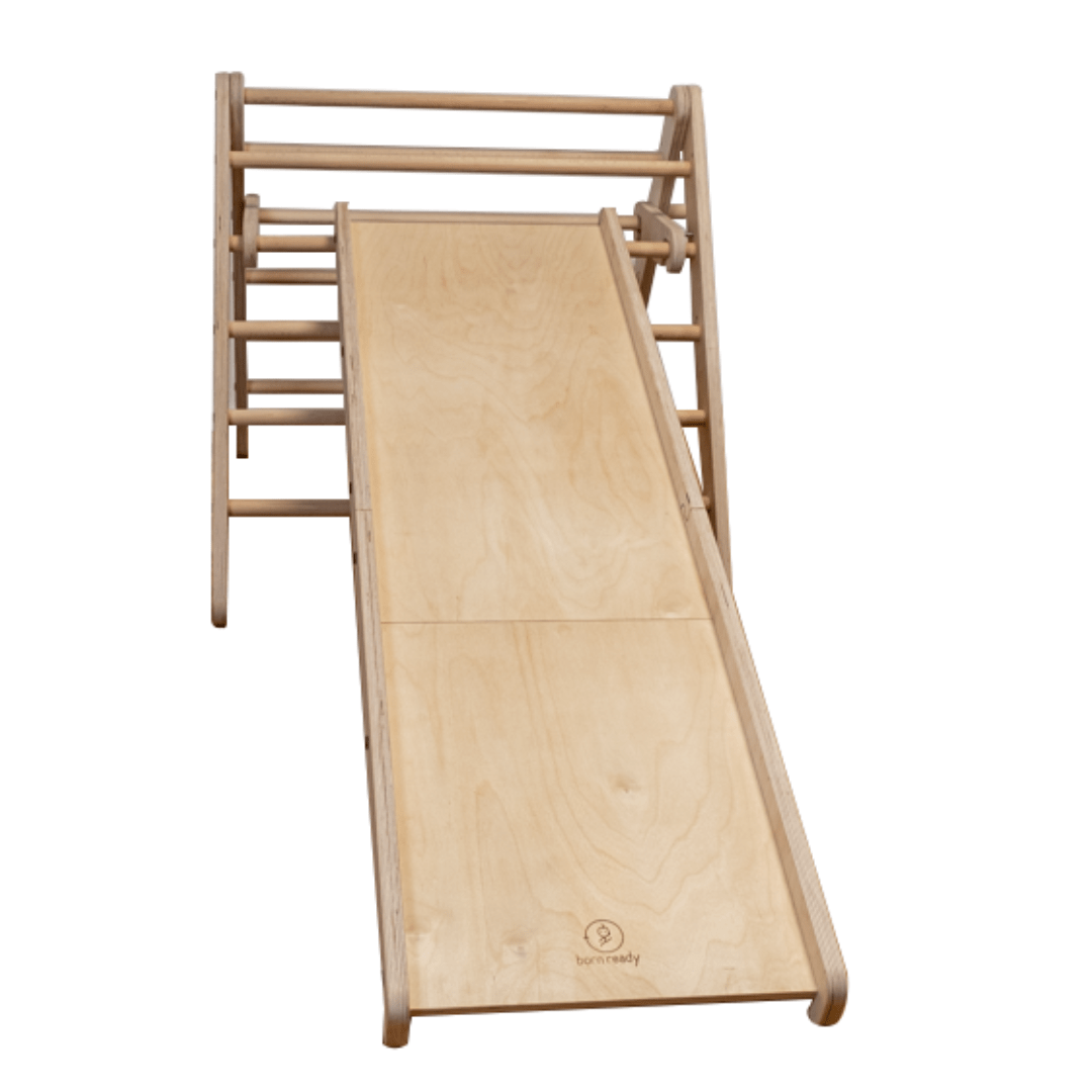 Kletterdreieck BORN + Rutsche | 2x Steigung verstellbar | 81 cm | klappbar - Kletterling – einfach Kind sein