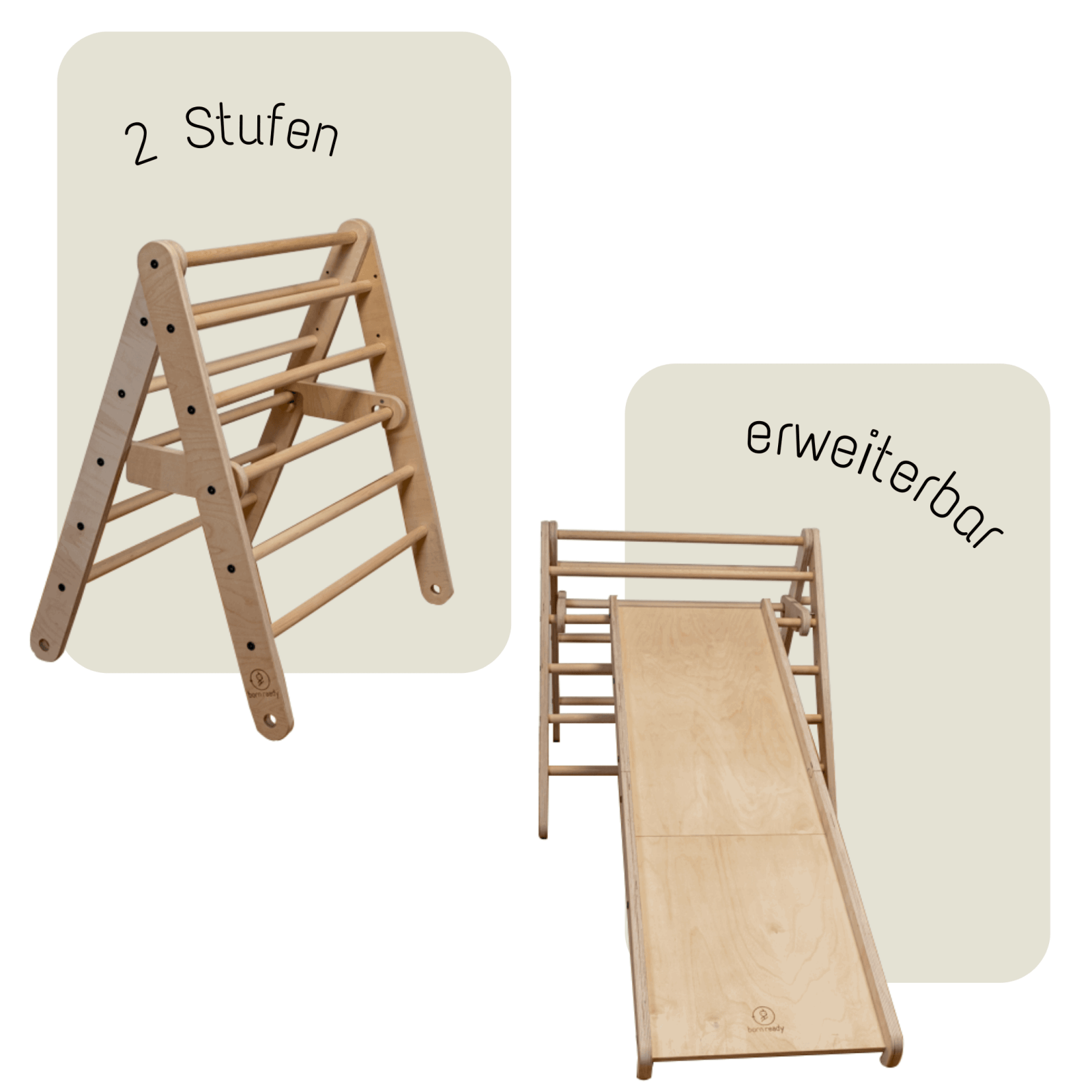 Climber - 2x höhenverstellbar, klappbares Kletterdreieck von Born Ready Toys - Kletterling – einfach Kind sein