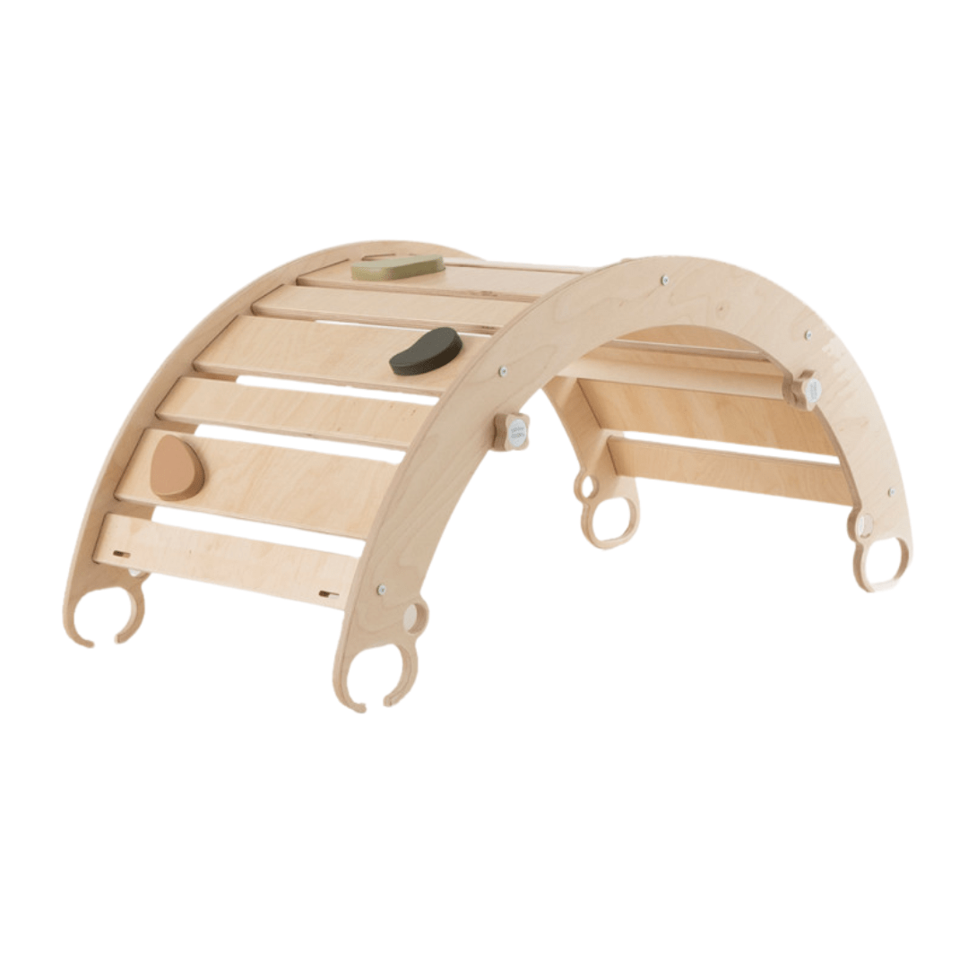 Kletterbogen MOON 3 in 1 | GRÜN | 42 x 98 x 47 cm | max. 50 kg | Sprossenwand geeignet - Kletterling – einfach Kind sein