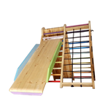 Kletterdreieck ROOT 4 + Rutsche | IN & OUTDOOR | 4 Kletterpfade | 120 cm - Kletterling – einfach Kind sein