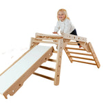 Kletterdreieck EMMA PAN + Rutsche| 3 Module| 46cm | 200 kg belastbar | 2–6 Jahre | 3 - in - 1 Kletterset - Kletterling – einfach Kind sein