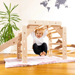 Kletterdreieck EMMA PAN + Rutsche| 3 Module| 46cm | 200 kg belastbar | 2–6 Jahre | 3 - in - 1 Kletterset - Kletterling – einfach Kind sein