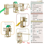 Spielturm GOO SPACE | Klettergerüst OUTDOOR | 3 Türme | 2 Brücken | Matschküche & mehr - Kletterling – einfach Kind sein