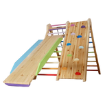 Kletterdreieck ROOT 4 + Rutsche | IN & OUTDOOR | 4 Kletterpfade | 120 cm - Kletterling – einfach Kind sein