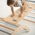 Kletterset MOON FLOW Blue 3 in 1 | Blau | 57 cm hoch | Rutsche wählbar - Kletterling – einfach Kind sein