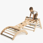 Kletterset MOON FLOW Green 3 in 1 | GRÜN | 57 cm hoch | Rutsche wählbar - Kletterling – einfach Kind sein