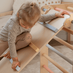 Kletterdreieck - Set MOON FLOW Rosé 3 in 1 | Rosa | 57 cm hoch | Rutsche wählbar - Kletterling – einfach Kind sein