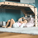 Sprossenwand EMMA SIX + Schaukel | 4 Module | 200 kg belastbar | 6 Aufbauvarianten | modulares System - Kletterling – einfach Kind sein