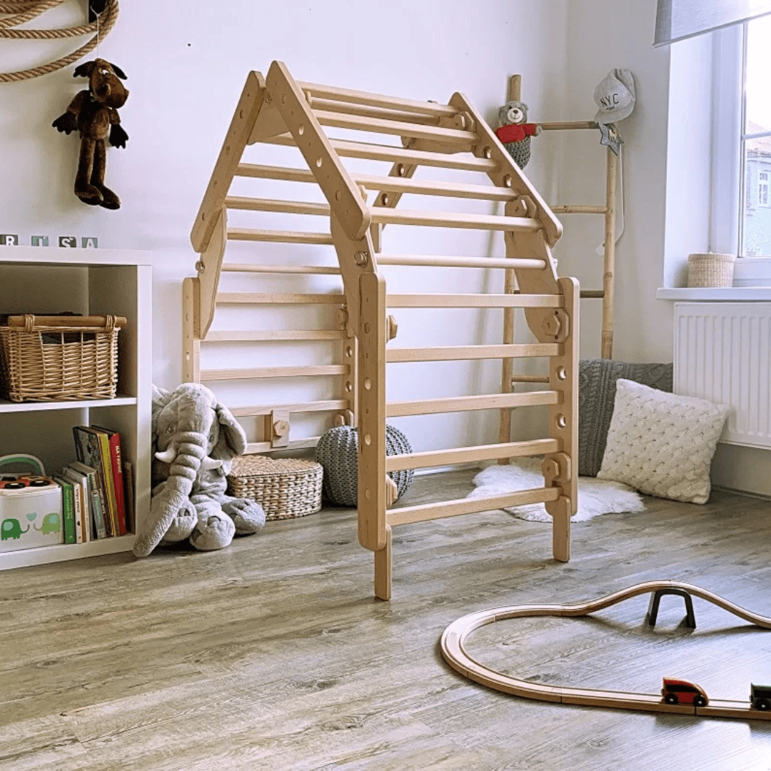 Sprossenwand EMMA HAUS | 180 kg belastbar |  4 Module | 3 Aufbauvarianten | erweiterbar | modulares System - Kletterling – einfach Kind sein