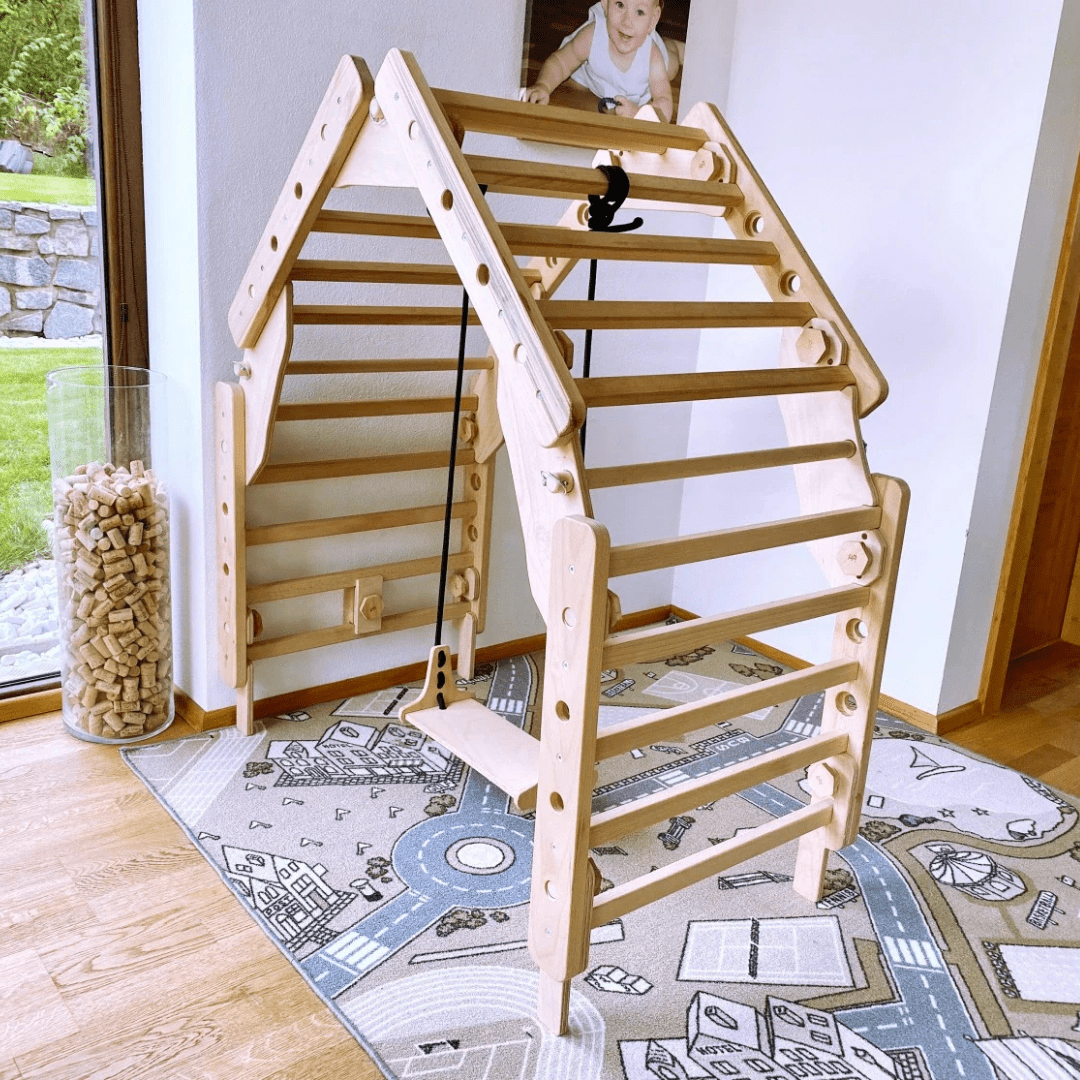 Sprossenwand EMMA HAUS | 180 kg belastbar |  4 Module | 3 Aufbauvarianten | erweiterbar | modulares System - Kletterling – einfach Kind sein