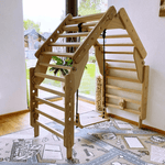 Sprossenwand EMMA HAUS | 180 kg belastbar |  4 Module | 3 Aufbauvarianten | erweiterbar | modulares System - Kletterling – einfach Kind sein