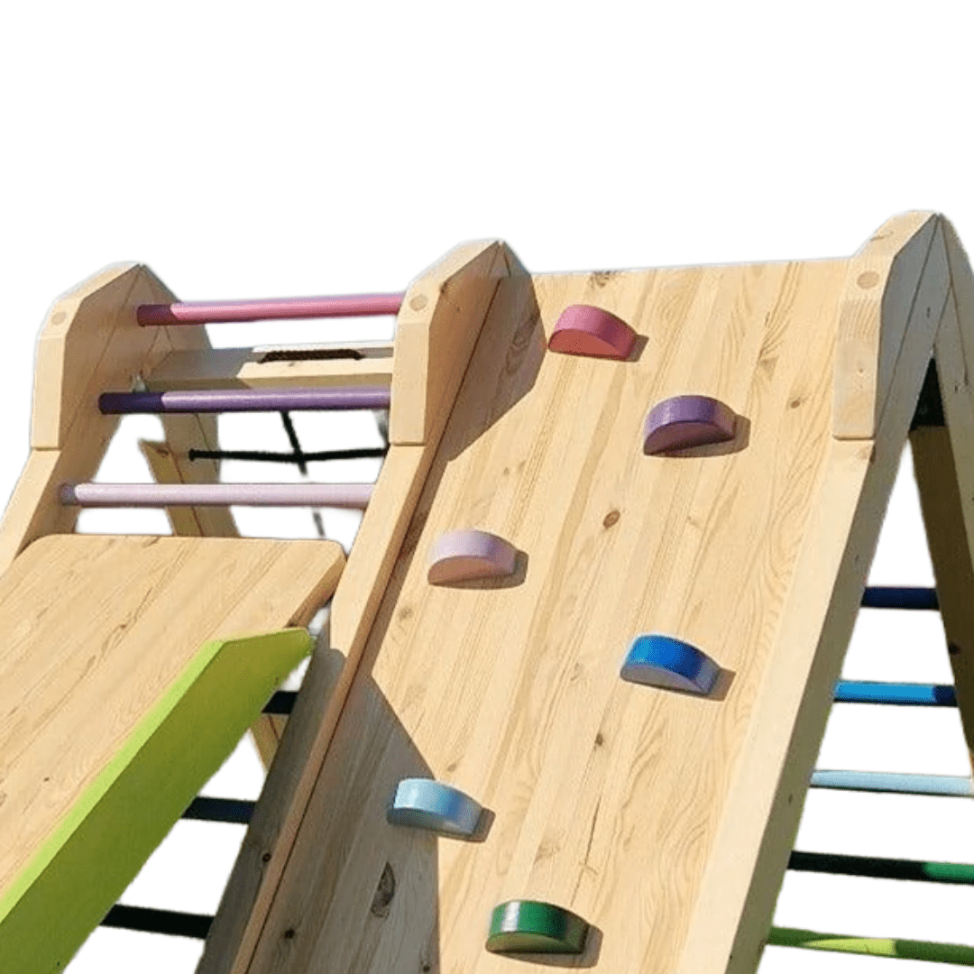 Kletterdreieck ROOT TALL + Rutsche | IN & OUTDOOR | 120 cm | klappbar - Kletterling – einfach Kind sein