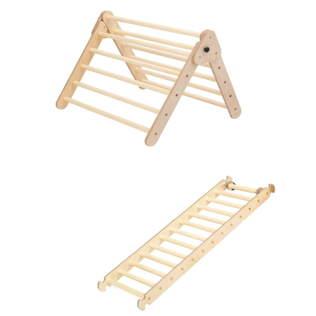 Kletterdreieck BEE BAR + Kletterleiter | 60 cm | Leiter 115 cm | in 3 Farben - Kletterling – einfach Kind sein