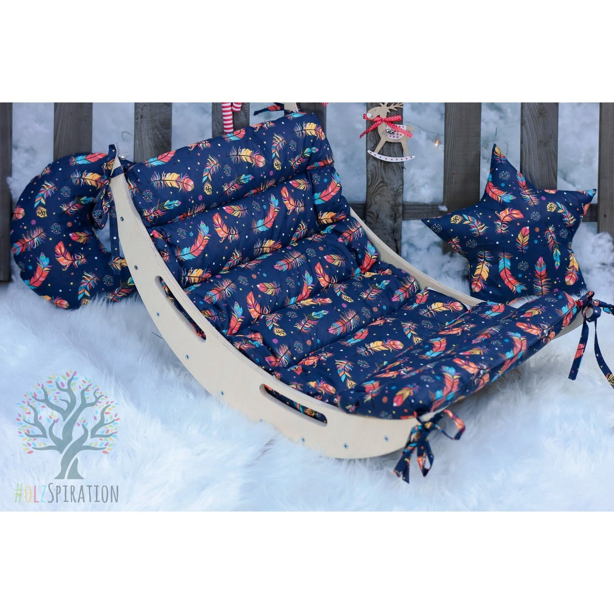 Wippe/Kletterbogen (S) für Kinder ab 1 Jahr - Umweltfreundlich, sicher & motorikfördernd - Inklusive Premium Auflage für zusätzlichen Komfort - Kletterling – einfach Kind sein