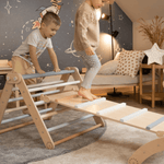 Kletterset MOON FLOW Blue 3 in 1 | Blau | 57 cm hoch | Rutsche wählbar - Kletterling – einfach Kind sein