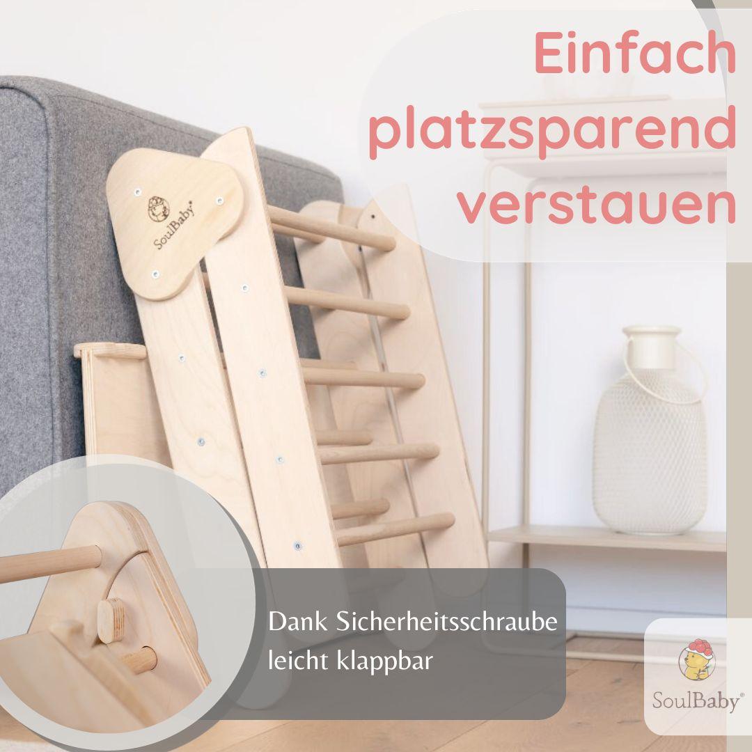 Kletterdreieck mit Rutsche von SOULBABY - Kletterling – einfach Kind sein