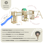Spielturm GOO SPACE | Klettergerüst OUTDOOR | 3 Türme | 2 Brücken | Matschküche & mehr - Kletterling – einfach Kind sein
