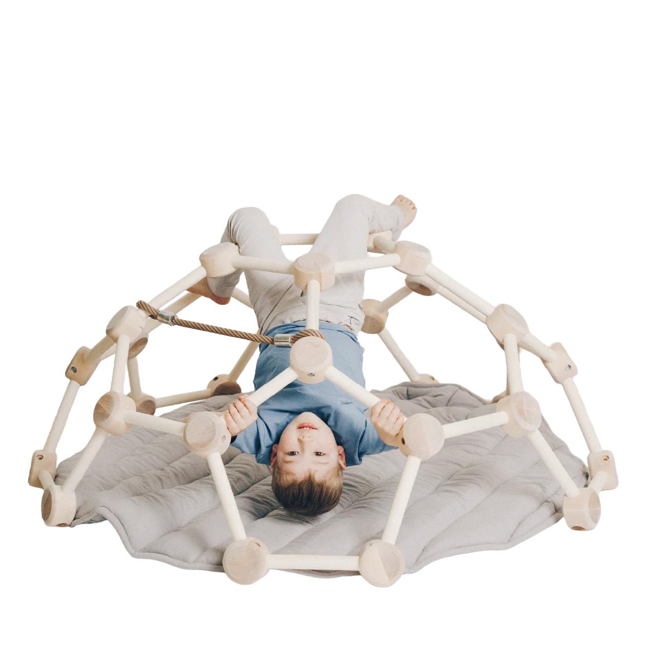 Waben - Kletterkuppel BEE NEST | 60 cm hoch | 140 cm Durchmesser | Natur | erweiterbar - Kletterling – einfach Kind sein