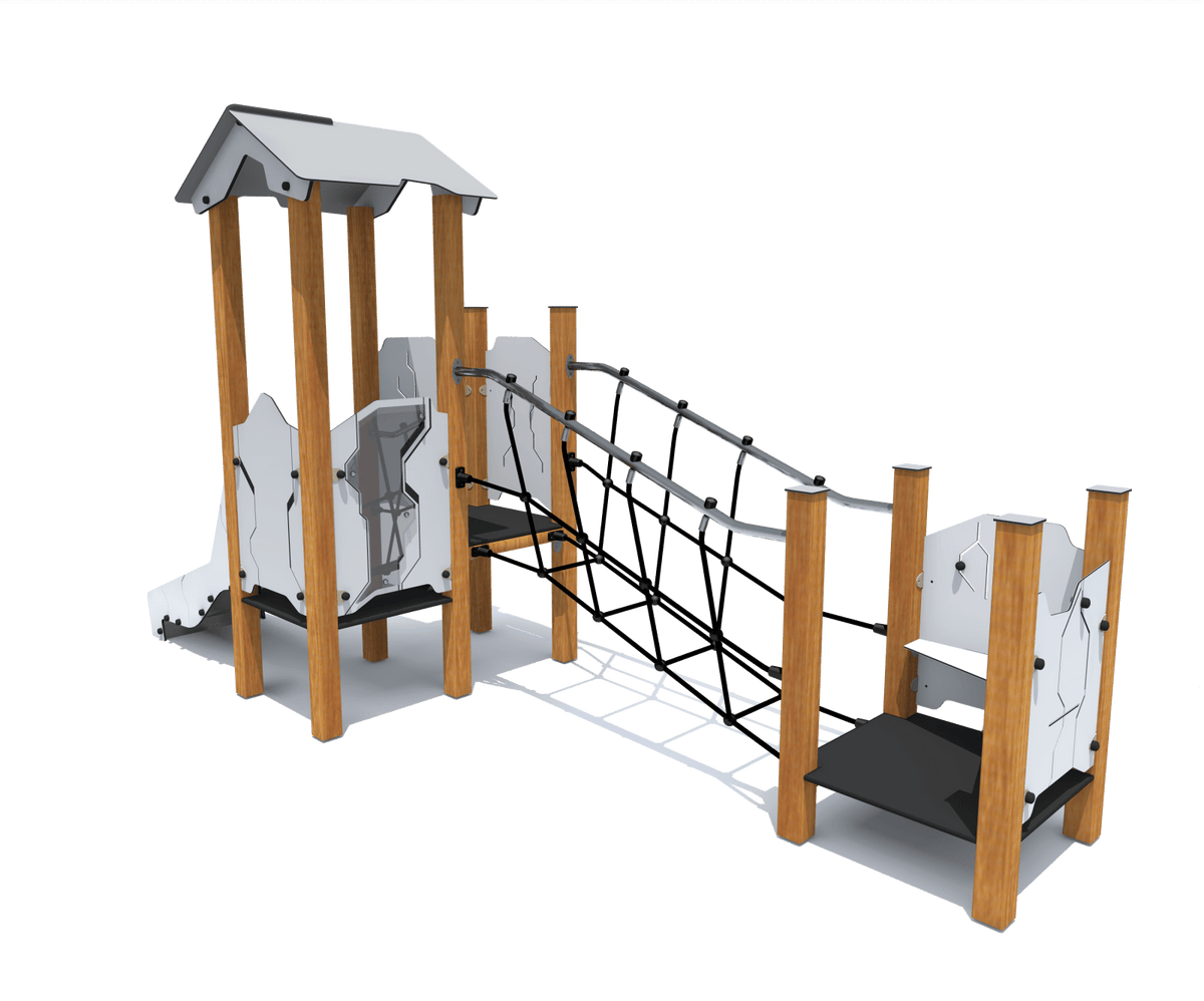 Klettergerüst SPIELPLATZ 304 | 4 verschiedene Designs | Sicheres und kompaktes Spielgerät für Kitas (Alter: 3 bis 6 Jahre) - Kletterling – einfach Kind sein