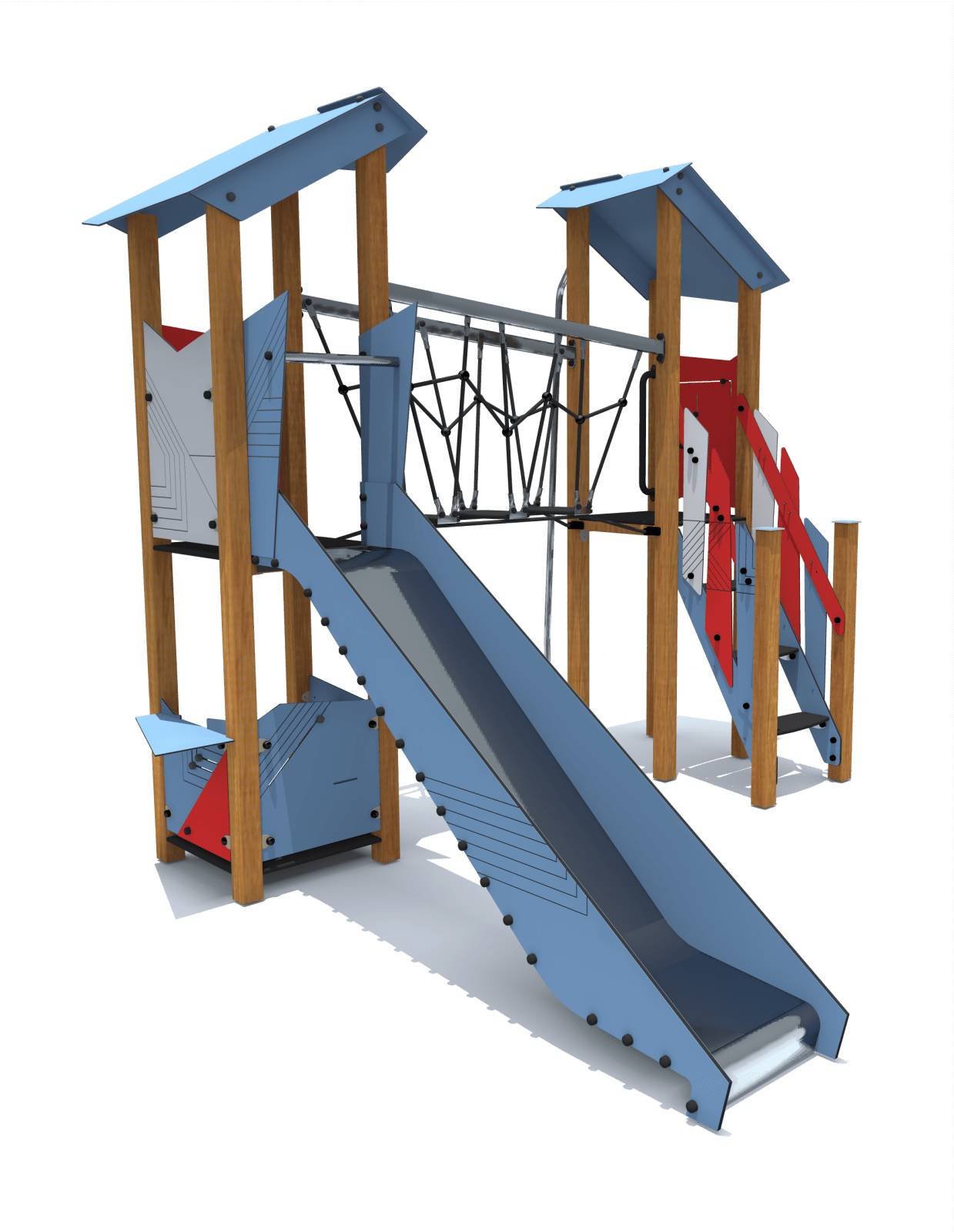 Klettergerüst SPIELPLATZ 226 | Robustes und sicheres Spielgerät für Kitas | Alter 3 bis 6 Jahre - Kletterling – einfach Kind sein
