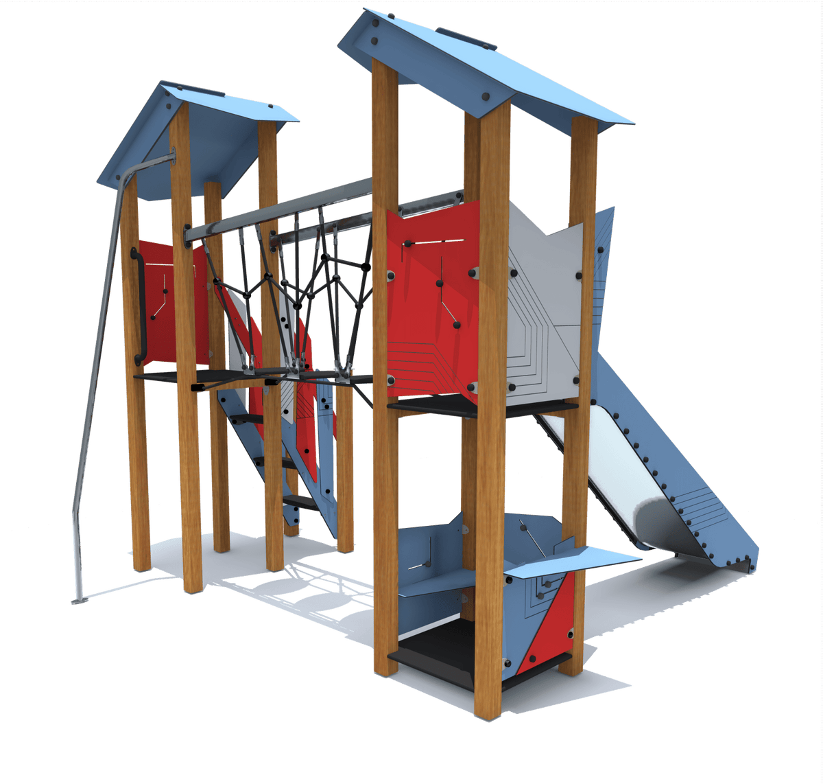 Klettergerüst SPIELPLATZ 226 | Robustes und sicheres Spielgerät für Kitas | Alter 3 bis 6 Jahre - Kletterling – einfach Kind sein