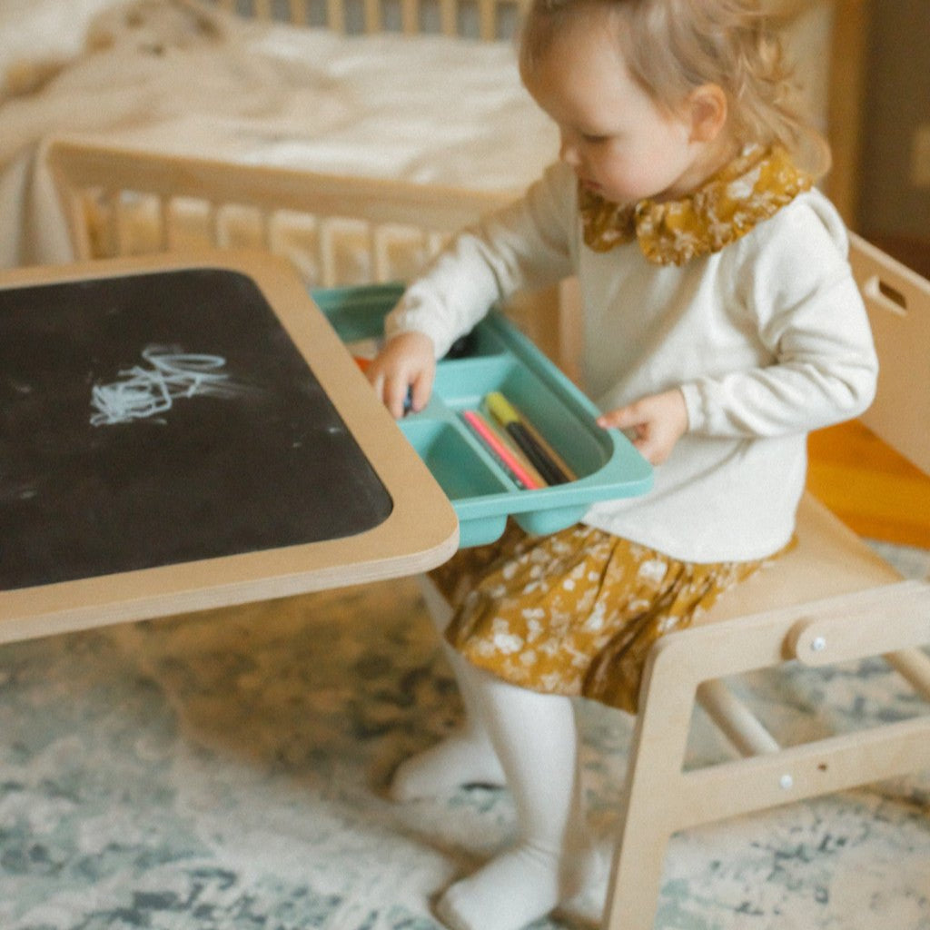 Happymoon Sensory Table With Chair/Stepping Stool - Kletterling – einfach Kind sein