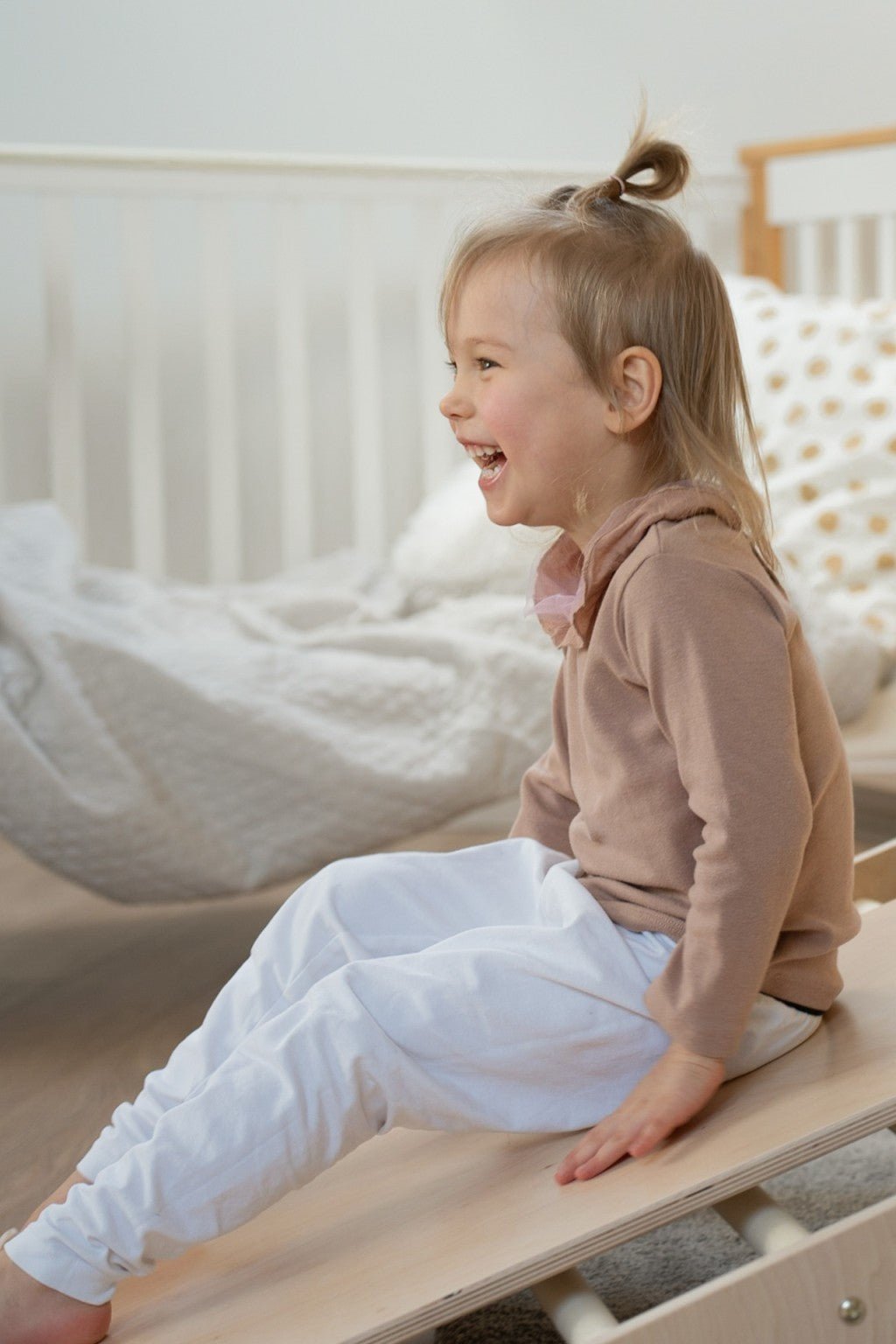 Kletterrutsche MOON - Hühnerleiter | Natur | 2 Seiten | 111 x 43 cm - Kletterling – einfach Kind sein