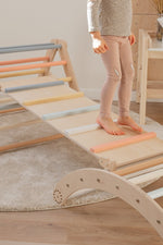 Kletterrutsche MOON - Hühnerleiter | bunt pastell | 2 Seiten | 111 x 43 cm - Kletterling – einfach Kind sein