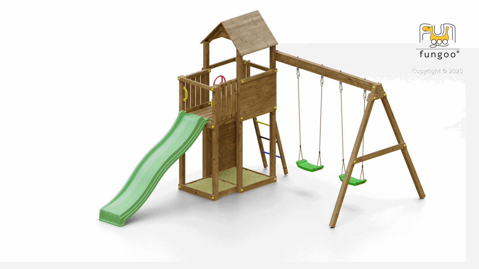 Spielturm Boomer3 - Kletterling – einfach Kind sein