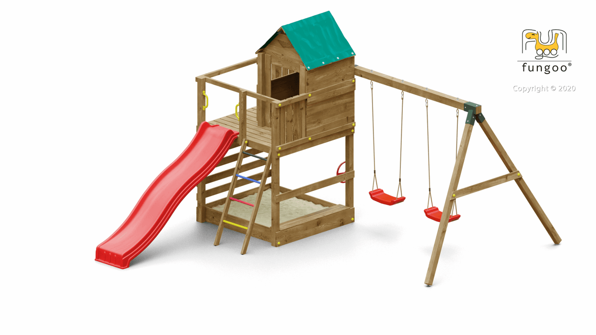 Spielturm Jarcas4: Das ultimative Spielparadies für Ihren Garten! - Kletterling – einfach Kind sein