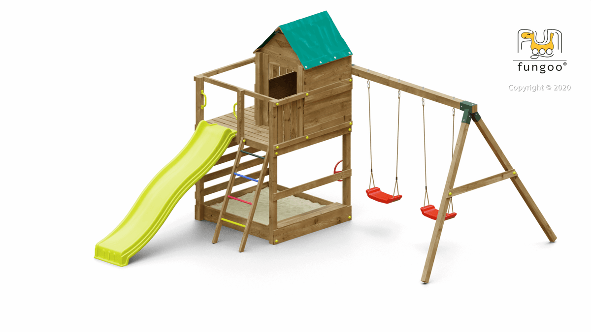 Spielturm Jarcas4: Das ultimative Spielparadies für Ihren Garten! - Kletterling – einfach Kind sein