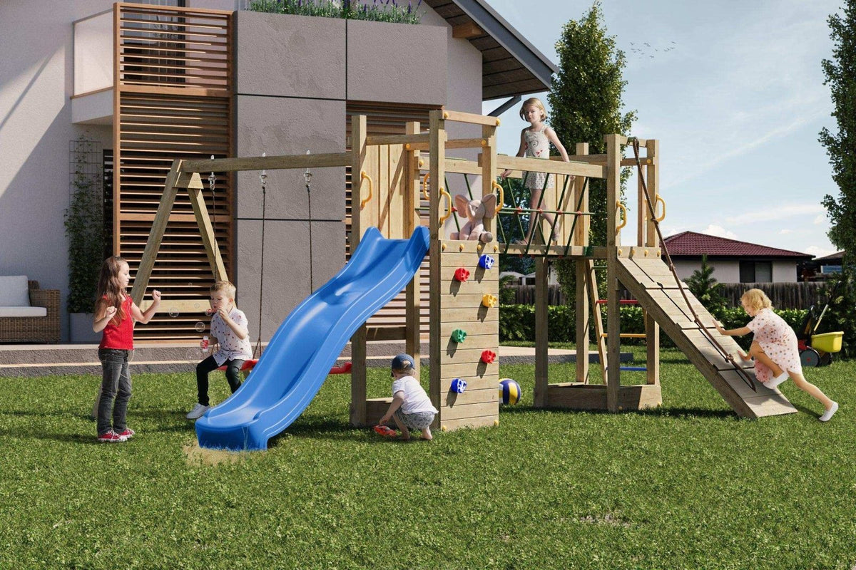 Spielturm Maxi Funny Exposure - Kletterling – einfach Kind sein