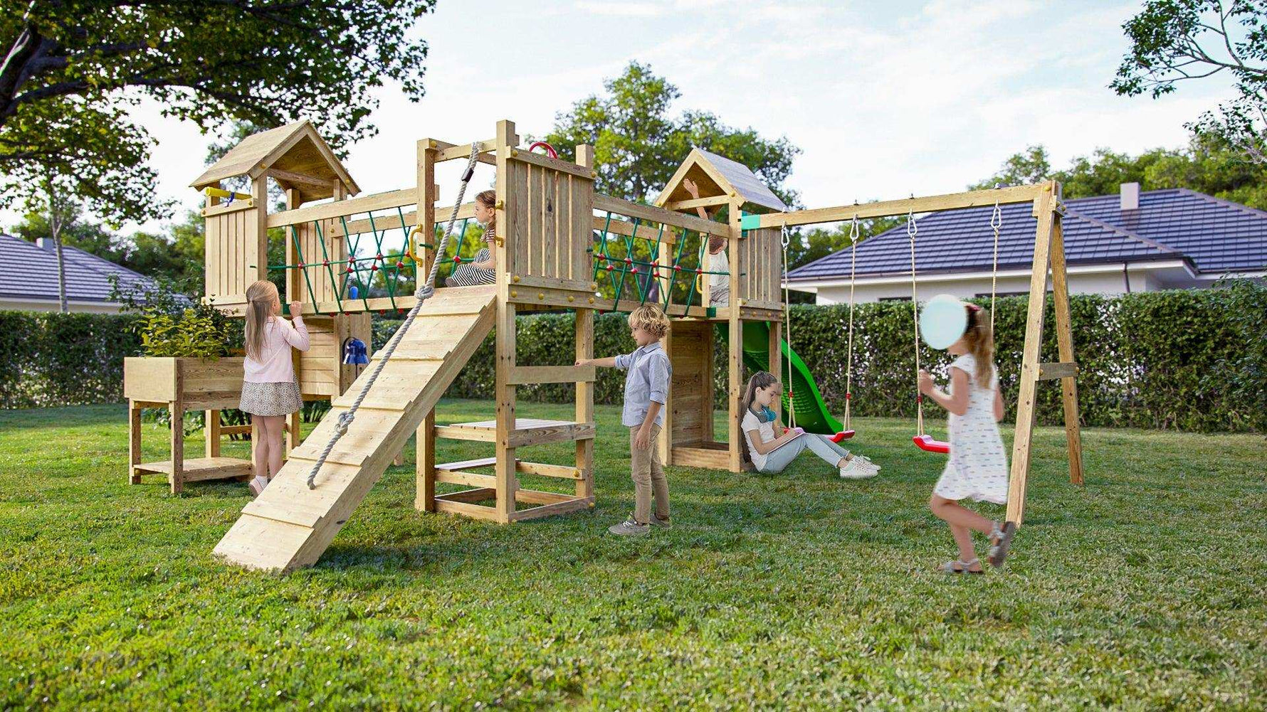 Spielturm Maxi Funny Optimizer - Kletterling – einfach Kind sein