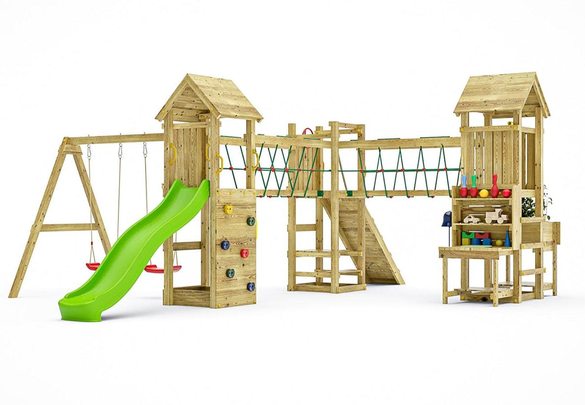 Spielturm Maxi Funny Optimizer - Kletterling – einfach Kind sein