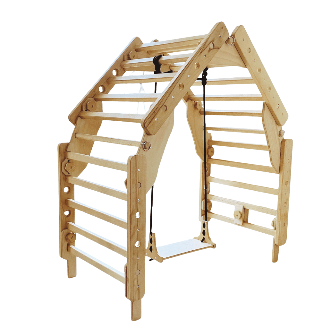 Sprossenwand EMMA HAUS | 180 kg belastbar |  4 Module | 3 Aufbauvarianten | erweiterbar | modulares System - Kletterling – einfach Kind sein