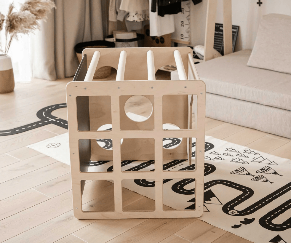 Aktivitätswürfel mit Sensorik - Paneelen | Für Gleichgewicht & Koordination | ab 1 Jahr - Kletterling – einfach Kind sein