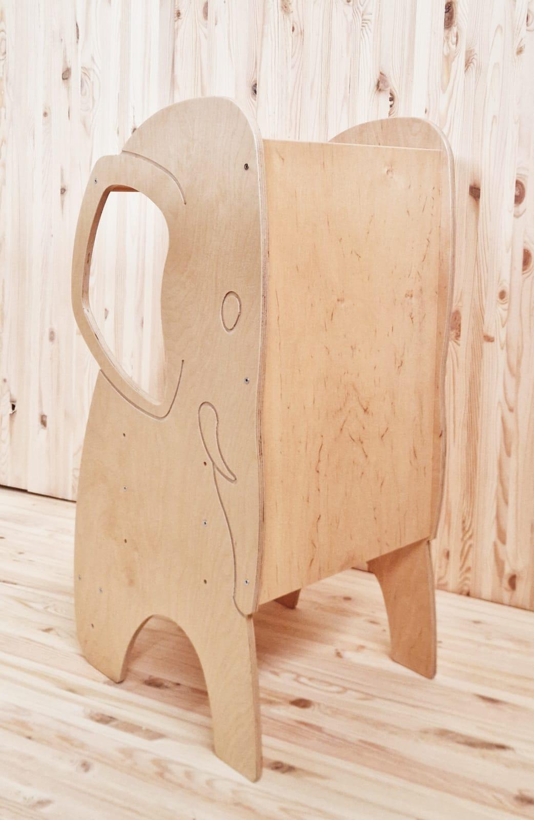 Lernturm Elefant in Blau oder Natur - Kletterling – einfach Kind sein