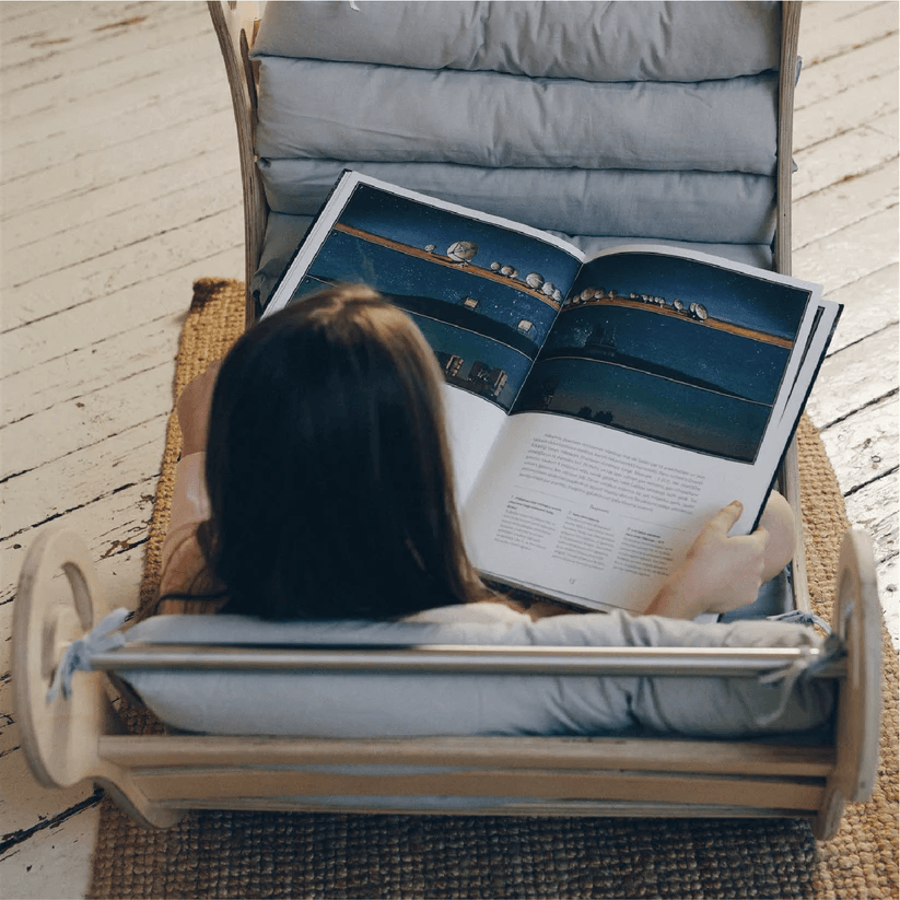 Spielset "Dynamik" natur - Montessori - Bogen mit Rutsche und Kissen - Kletterling – einfach Kind sein