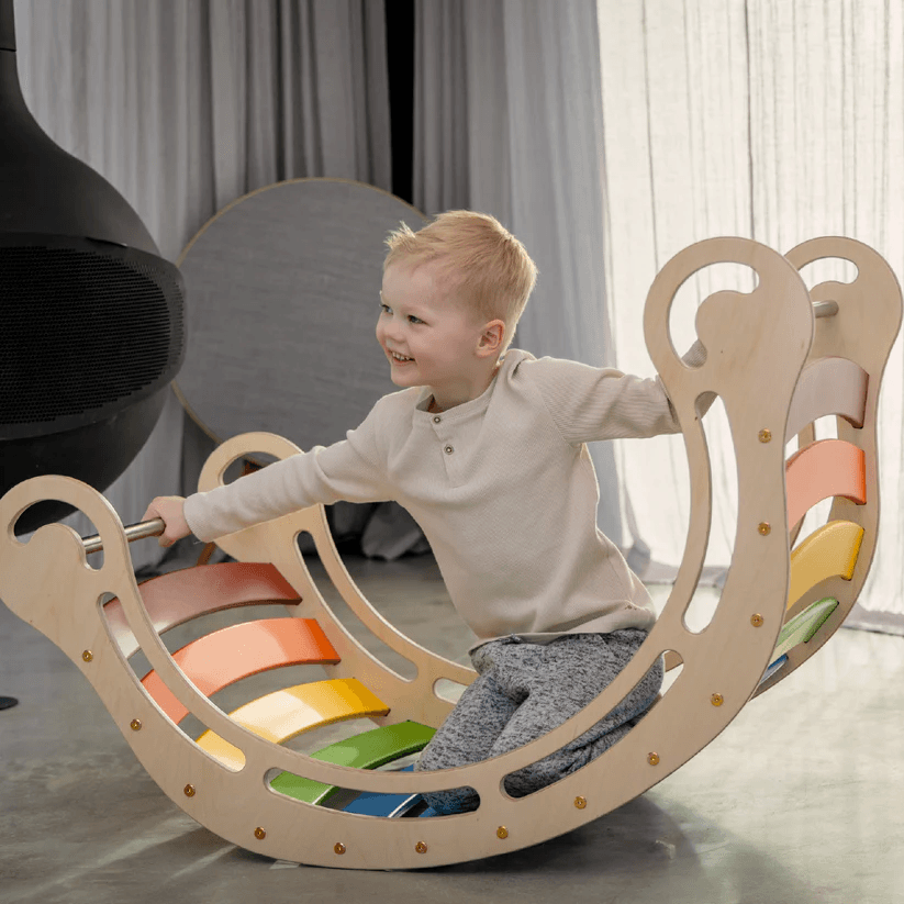Spielset "Energetic" bunt - XXL Bogen mit Rutsche und Kissen - Kletterling – einfach Kind sein