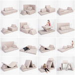 Universelles Kindersofa von monboxy in Beige - Kletterling – einfach Kind sein