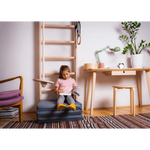 Sprossenwand BENCH PLAYGYM | Turnringe, Kletterseil, Tellerschaukel | 220 cm x 64 cm - Kletterling – einfach Kind sein