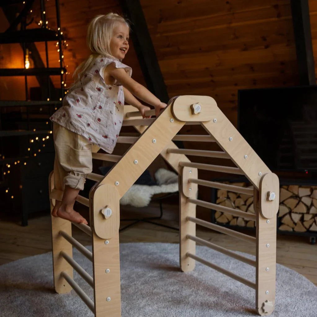 LEVEL - UP BUNDLE | Transformer Dreieck + Rollenrutsche | 3 Längen wählbar | - Kletterling – einfach Kind sein