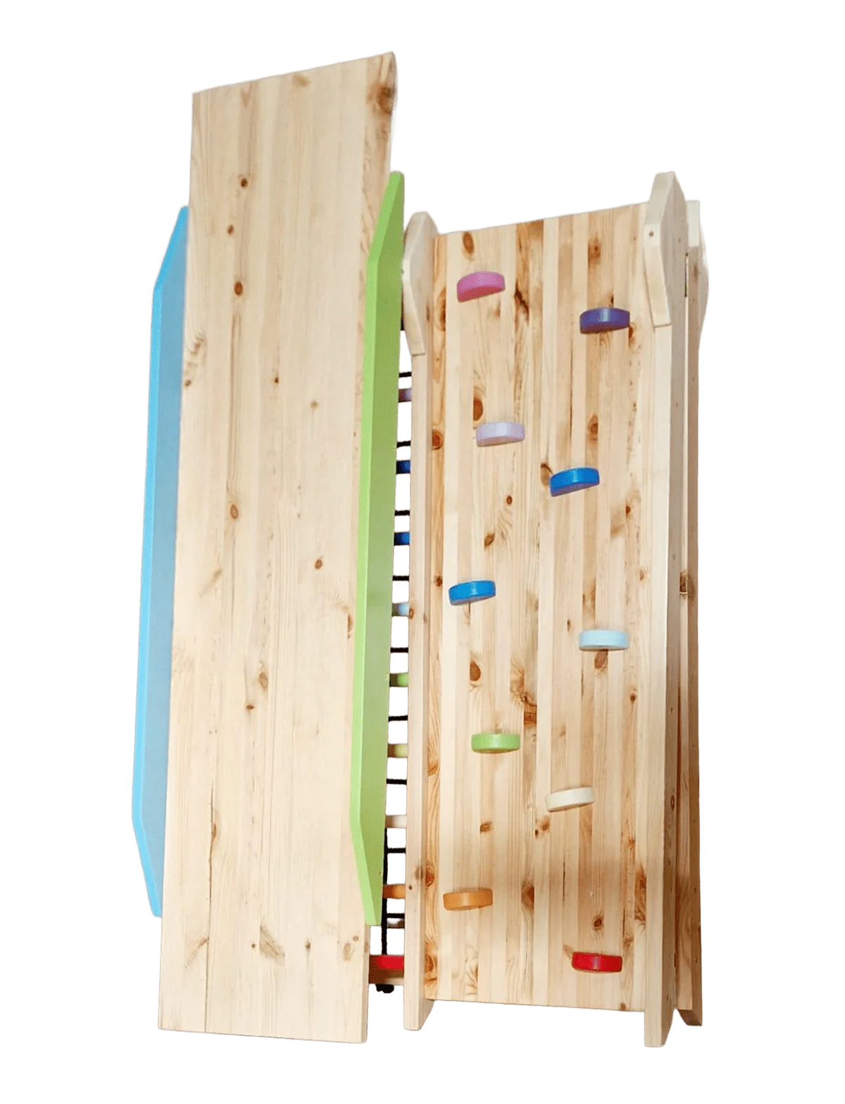 Kletterdreieck ROOT 4 + Rutsche | IN & OUTDOOR | 4 Kletterpfade | 120 cm - Kletterling – einfach Kind sein