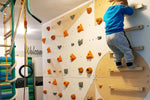 Kletterwand BK INDOOR aus 6 Teilen | 236 cm x 234 cm | inkl. 45 Griffen | 120 Loch - Kletterling – einfach Kind sein