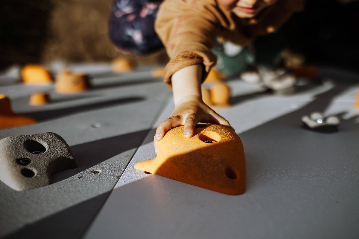 Kletterwand BK OUTDOOR aus 3 Teilen | 234 cm x 118 cm | inkl. 23 Griffen | 60 Loch - Kletterling – einfach Kind sein