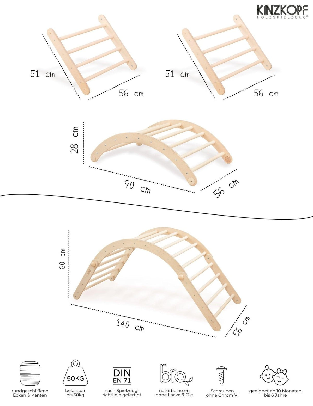 ZAUBERBERG, groß mit Rutsche/Kletterwand - Kletterling – einfach Kind sein