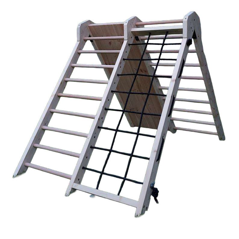 Großes Klettergerüst für Zuhause natur (unlackiert) - Kletterling – einfach Kind sein