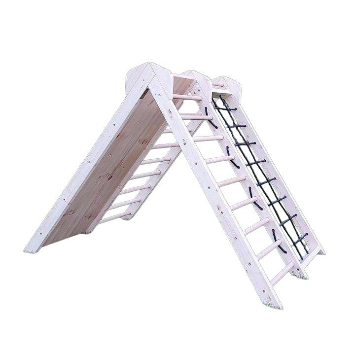 Großes Klettergerüst für Zuhause natur (unlackiert) - Kletterling – einfach Kind sein