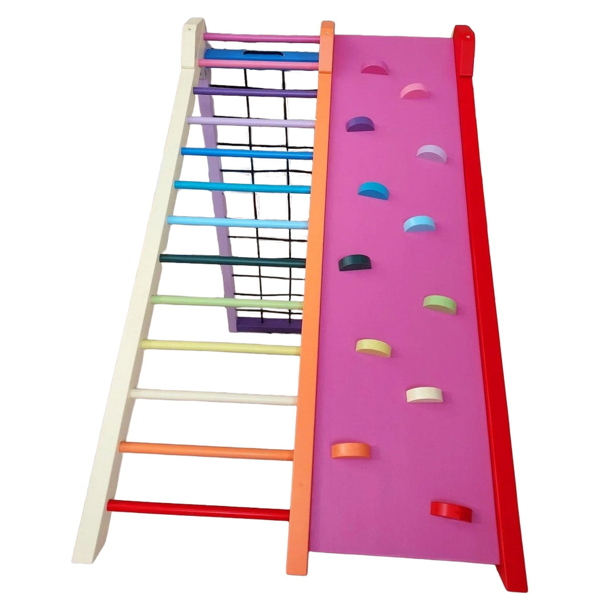 140cm hohes Klettergerüst mit 4 Kletterrouten für Drinnen und Draußen - Kletterling – einfach Kind sein